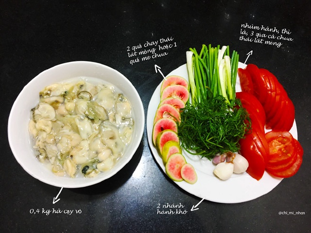 Canh chua Hà biển quả Chay 1